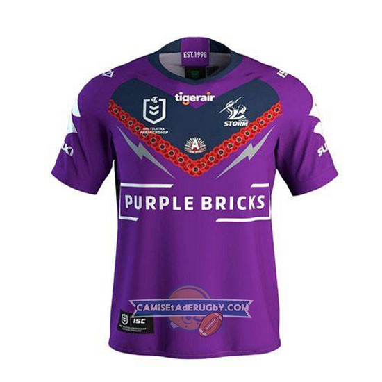 Camiseta Melbourne Storm Rugby 2019 Conmemorative